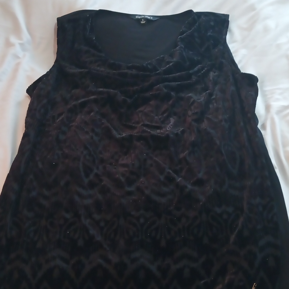 Black velvet blouse